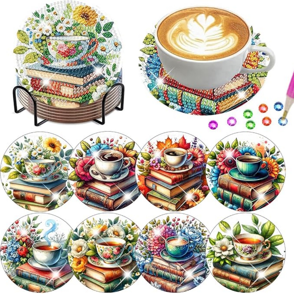 Resin Art For Beginner - 8PCS/DIY Diamond Art Painting Coasters with