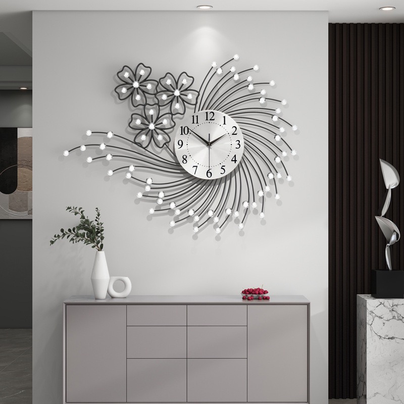Resin Art Wall Clock - Luxury wall clock living room high-end