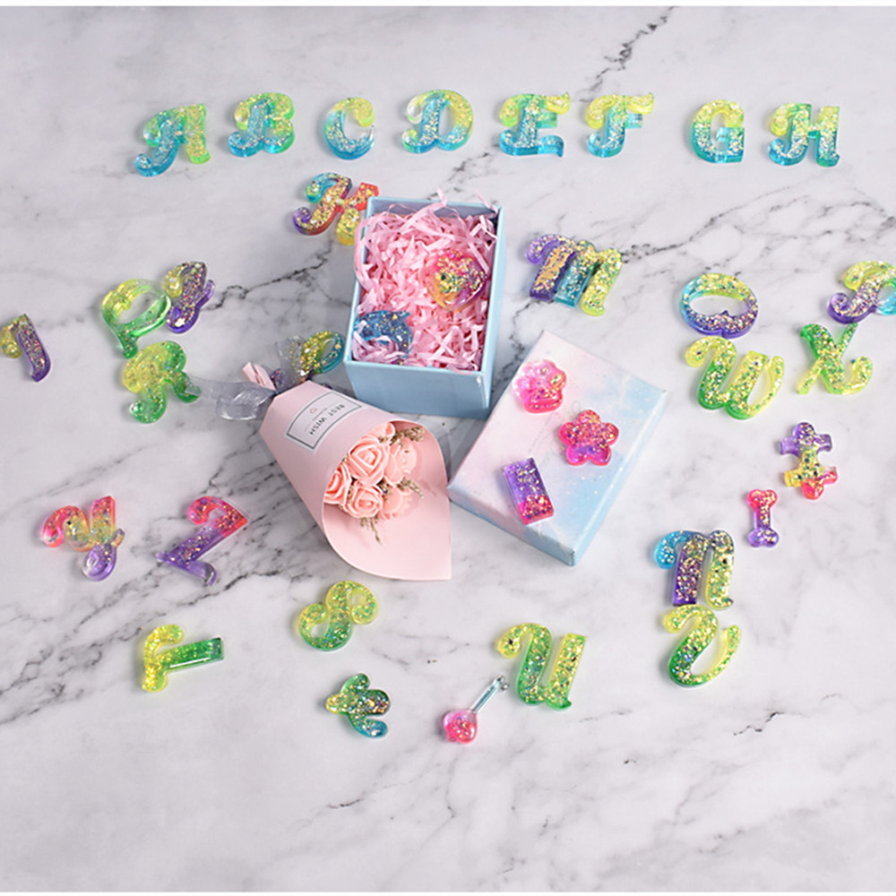 Alphabet Epoxy Resin Silicone  - đánh giá và giá Resin Art Letters