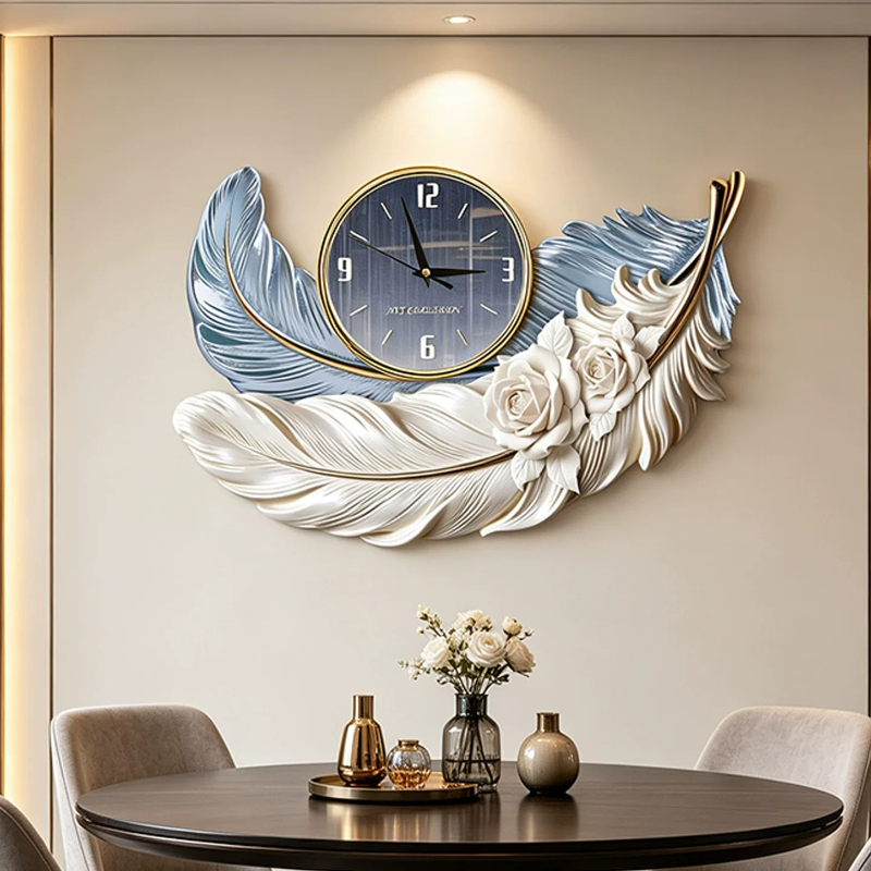 High-end Feather Design Wall C - đánh giá và giá Resin Art Wall Clock