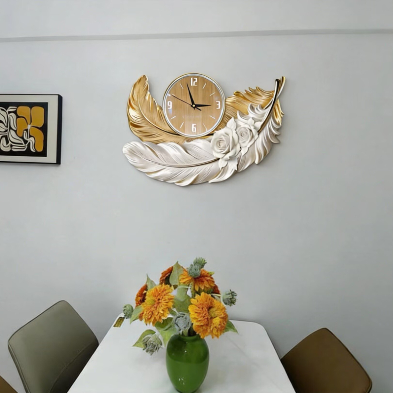 High-end Feather Design Wall C - đánh giá và giá Resin Art Wall Clock