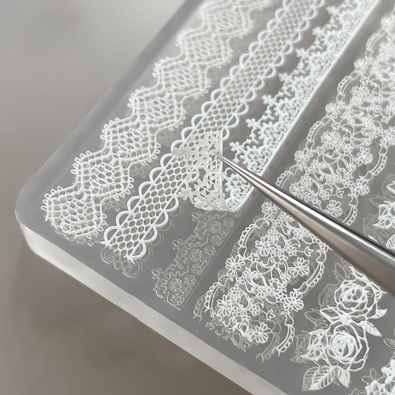 1pc Lace 3D Silicone Nail Mold - đánh giá và giá Resin Art Templates Free
