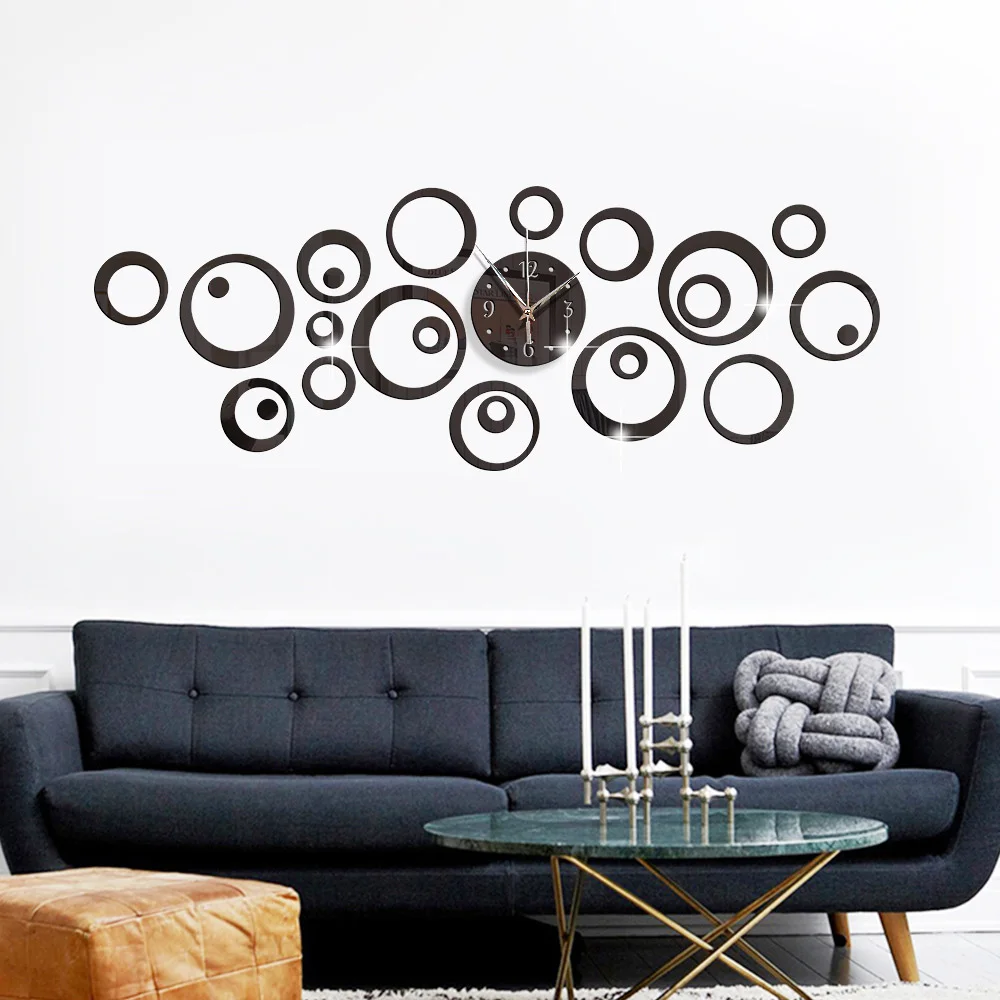 3D Stereo Acrylic Mirror Large - đánh giá và giá Resin Art Wall Clock