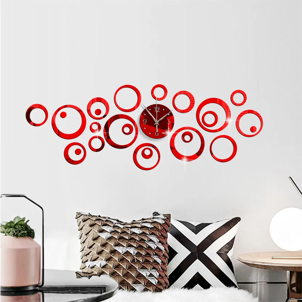 3D Stereo Acrylic Mirror Large - đánh giá và giá Resin Art Wall Clock