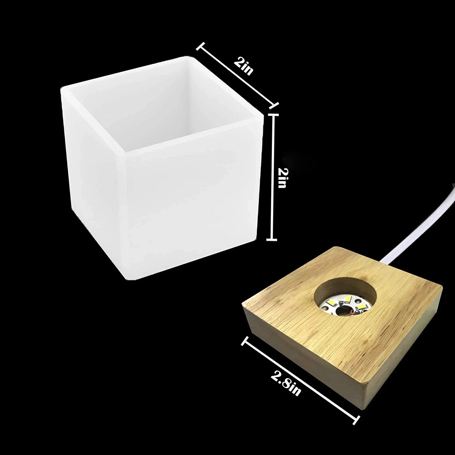 Vuông Nhựa Khuôn, Khuôn Silico - đánh giá và giá Resin Art Lamp