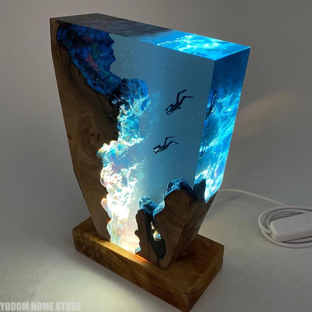 New Seabed World Organism Resi - đánh giá và giá Resin Art Lamp
