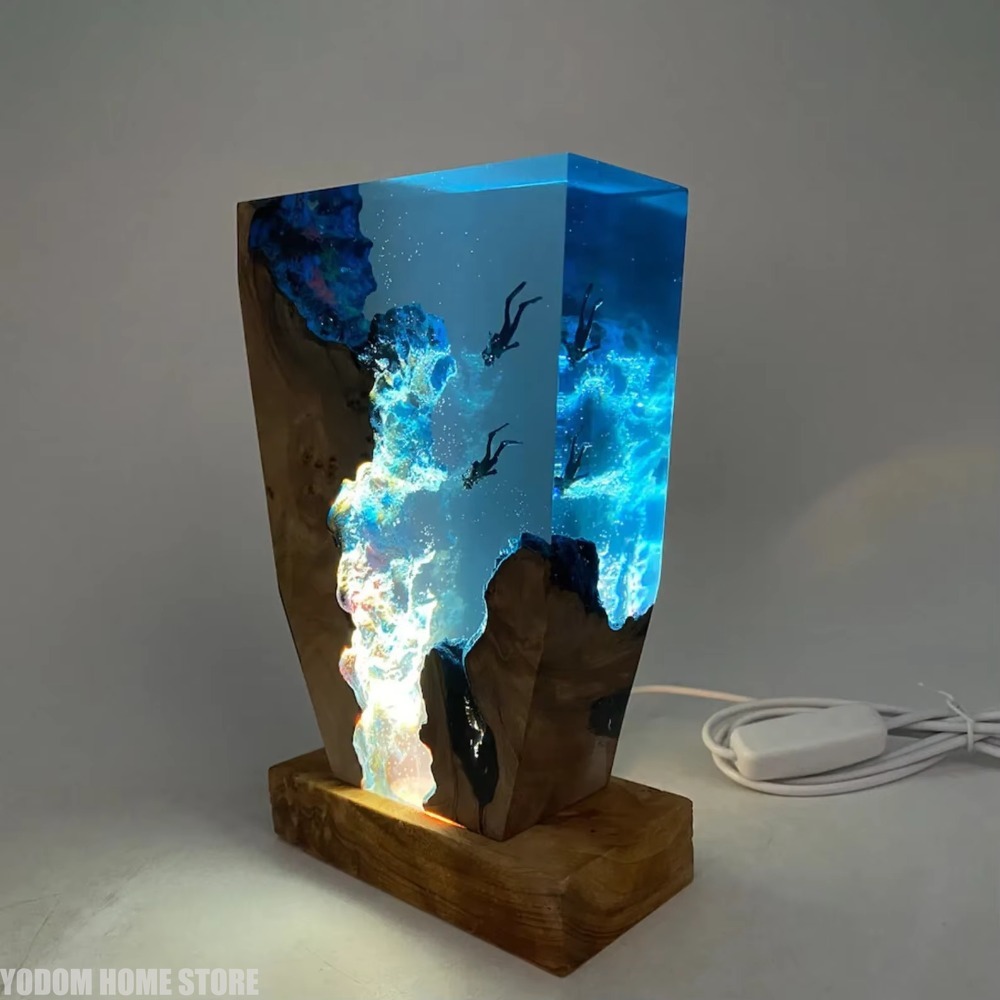 New Seabed World Organism Resi - đánh giá và giá Resin Art Lamp