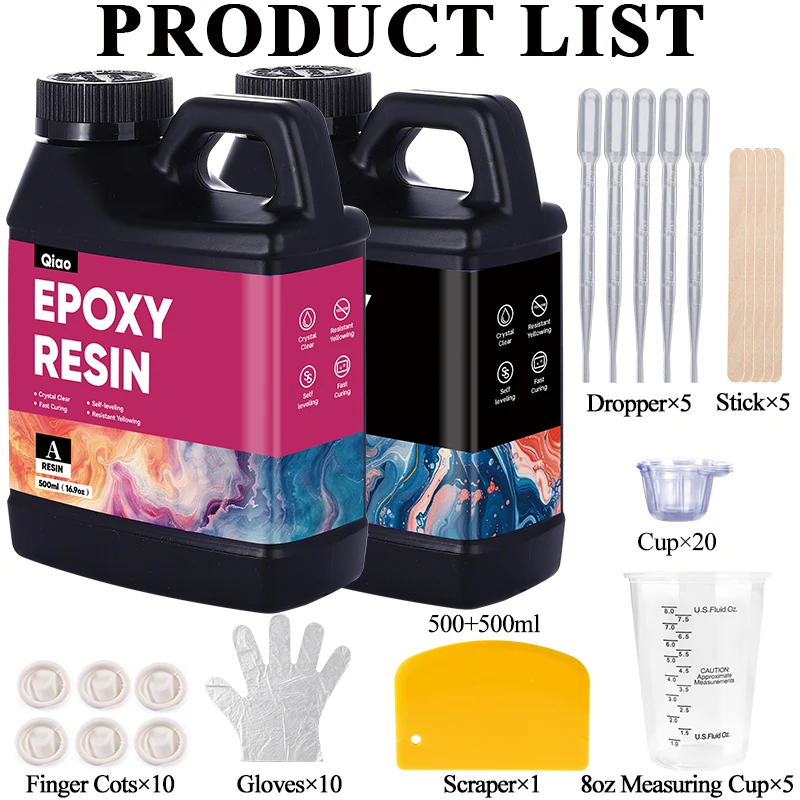 500ml 1000ml Easy Mixing Epoxy - đánh giá và giá Resin Art Easy