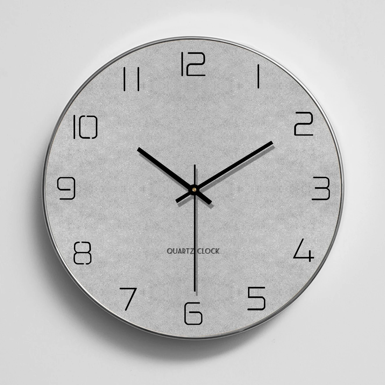 Grey Round Wall Clock Modern D - đánh giá và giá Resin Art Wall Clock