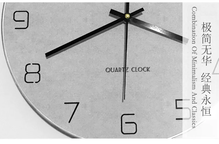 Grey Round Wall Clock Modern D - đánh giá và giá Resin Art Wall Clock