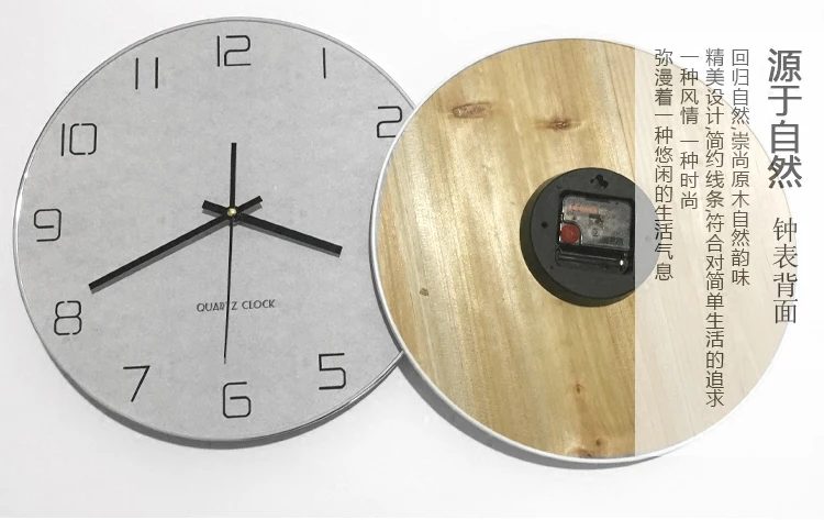 Grey Round Wall Clock Modern D - đánh giá và giá Resin Art Wall Clock