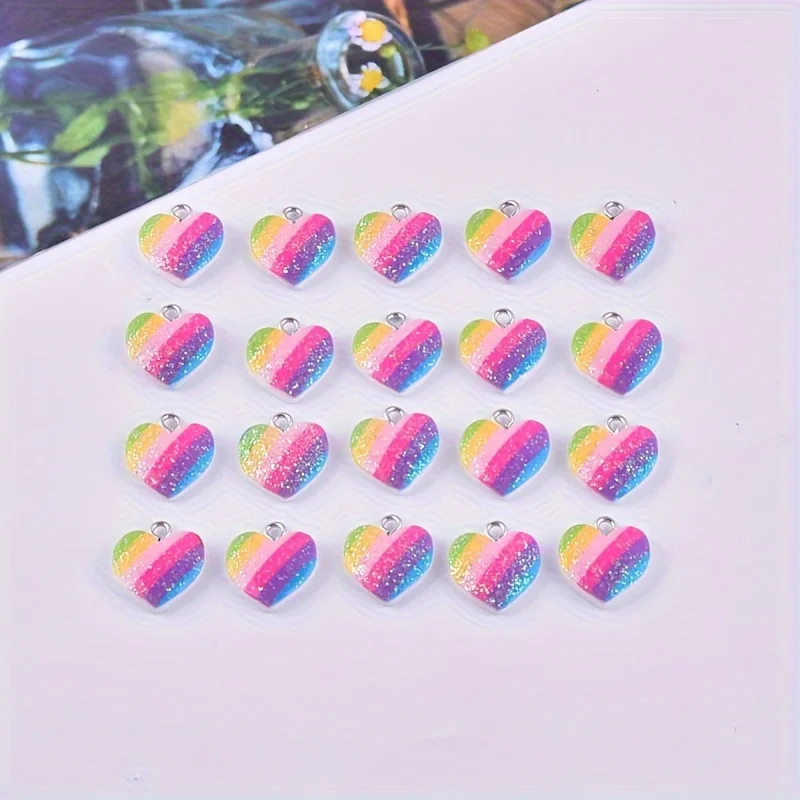 10Pcs Colorful Heart Resin Cha - đánh giá và giá Resin Art Jewellery Kit