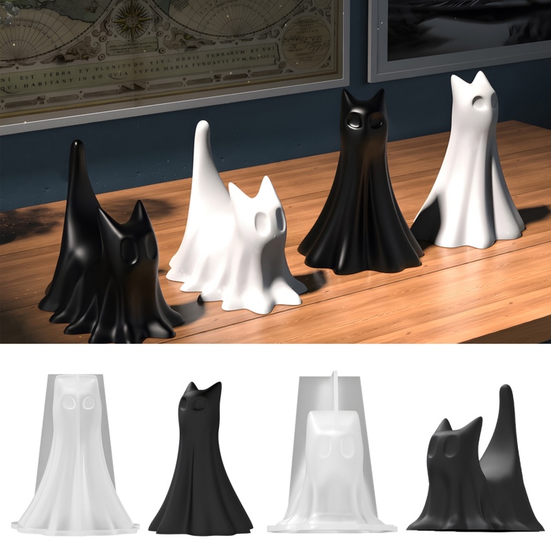 Ghost Cat Halloween Desktop Or - đánh giá và giá Resin Art Letters