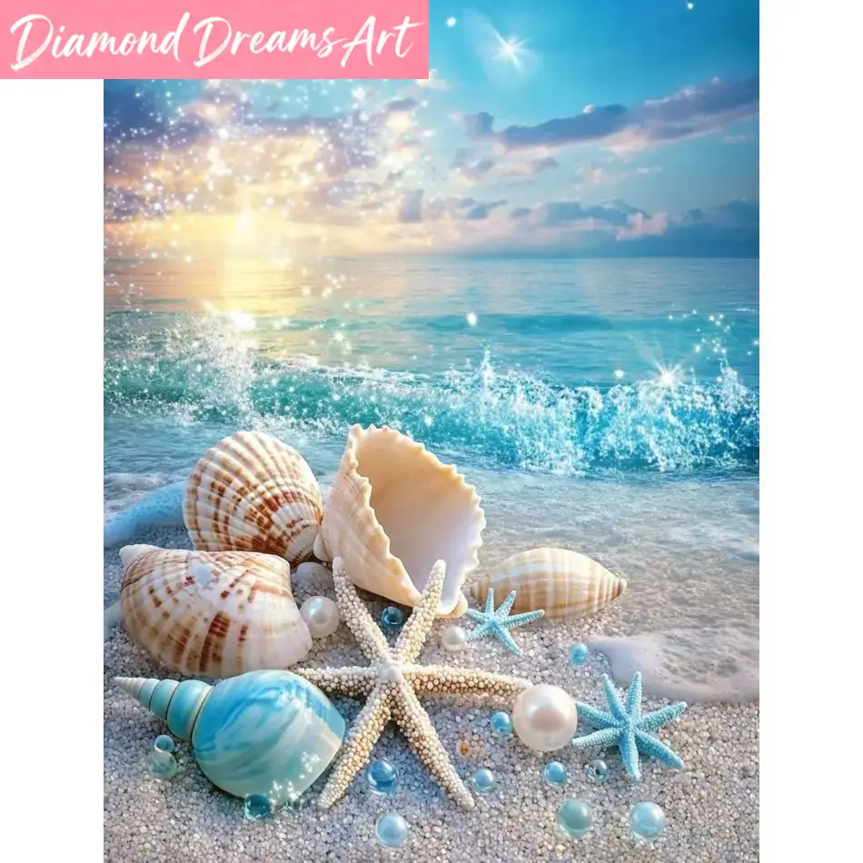 Frameless, Beach Shell Diamond - đánh giá và giá Resin Art For Beginner