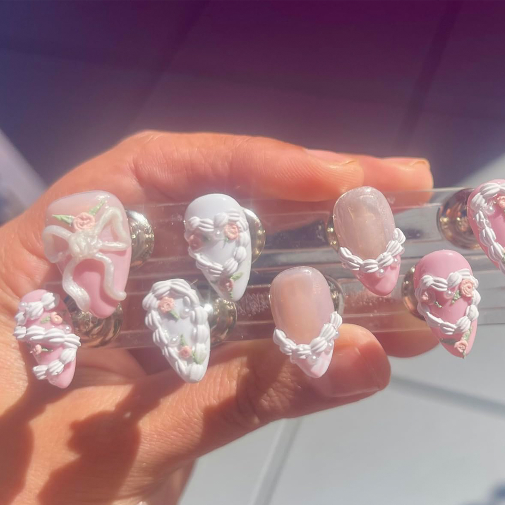 1pc 3D French Cream Nail Art S - đánh giá và giá Resin Art Templates Free