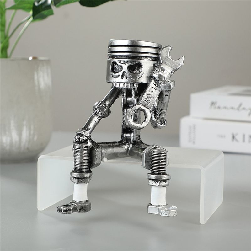 AC76-Handmade Piston Man Skull - đánh giá và giá Resin Art Easy