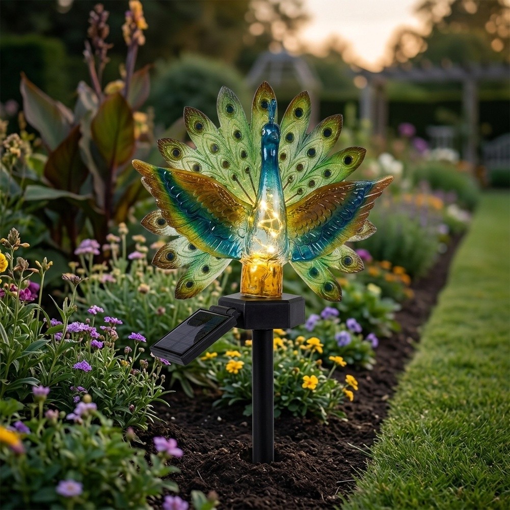 Resin Solar Peacock Garden Art - đánh giá và giá Resin Art Design