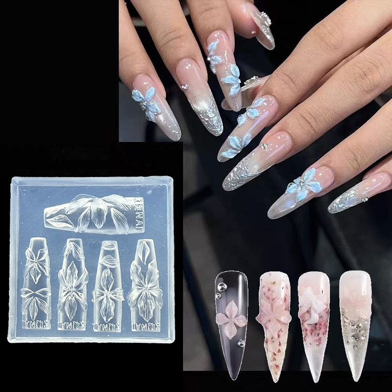 3D Flowers Nail Mold DIY Silic - đánh giá và giá Resin Art Templates Free