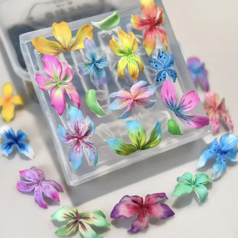 3D Flowers Nail Mold DIY Silic - đánh giá và giá Resin Art Templates Free