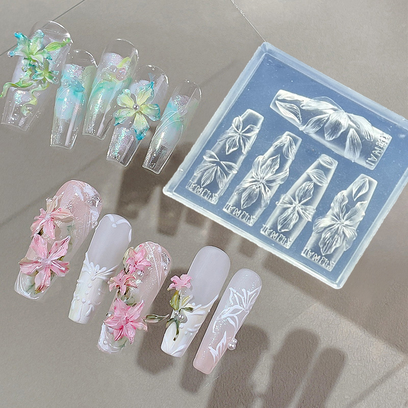 3D Flowers Nail Mold DIY Silic - đánh giá và giá Resin Art Templates Free