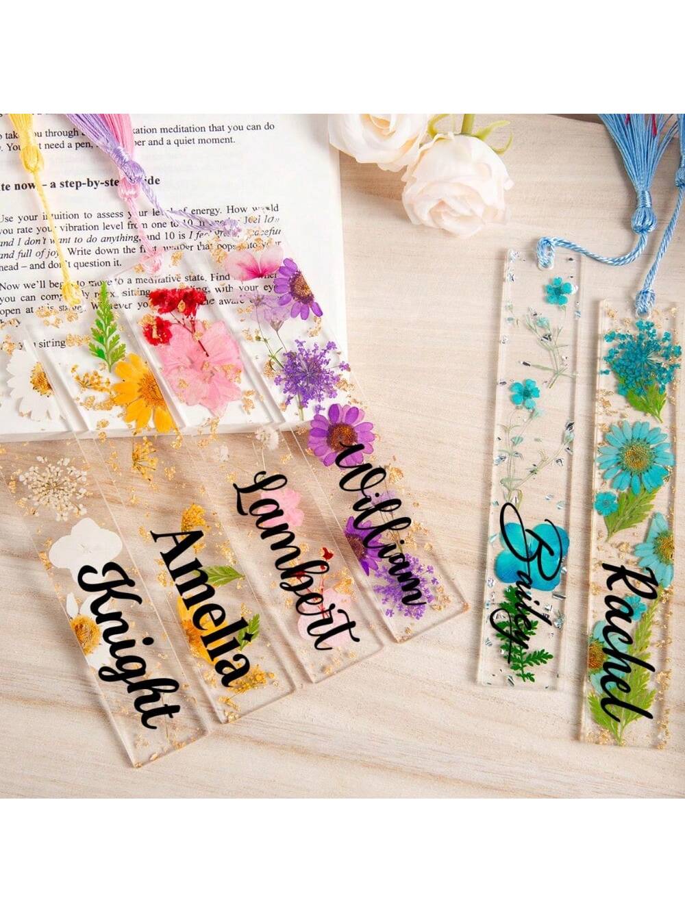 1PC Personalized Pressed Flowe - đánh giá và giá Resin Art Name