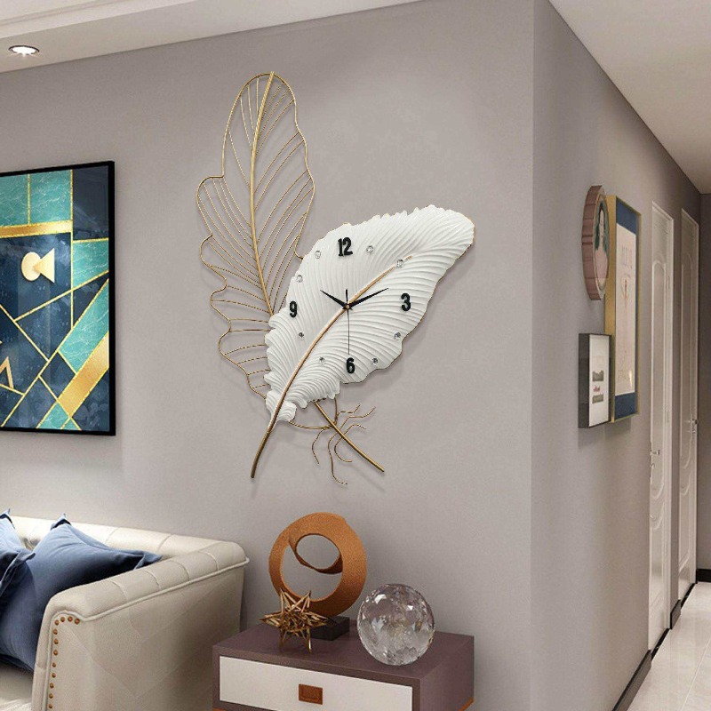 Feather Wall Clock Modern Art  - đánh giá và giá Resin Art Wall Clock
