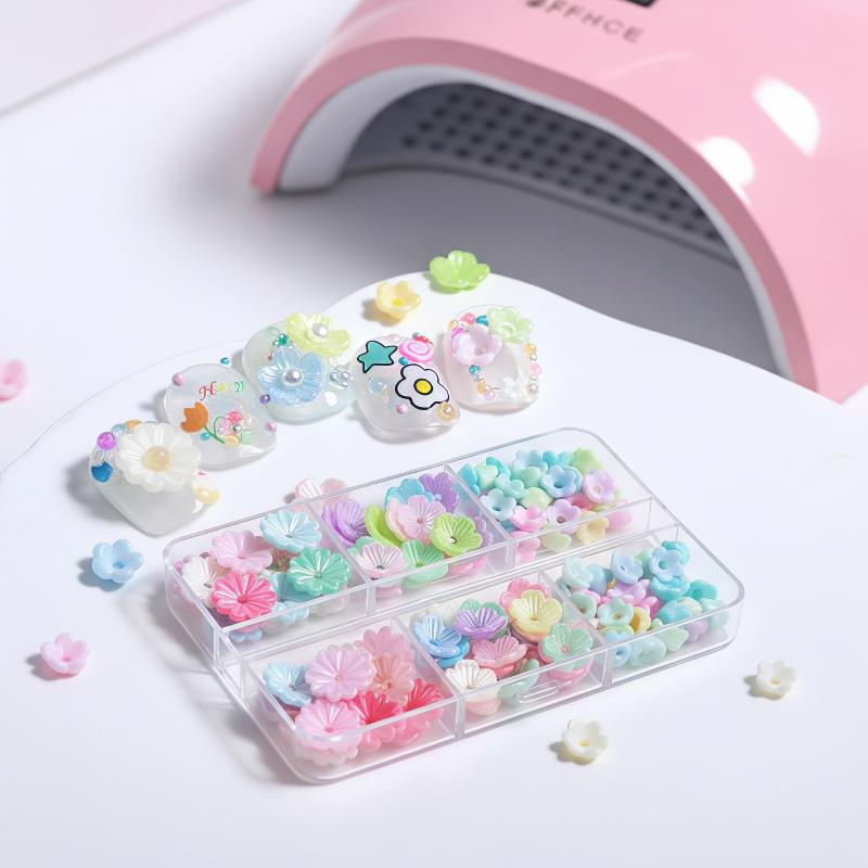 6 Grids Mini Resin Flower Nail - đánh giá và giá Resin Art Using Flowers