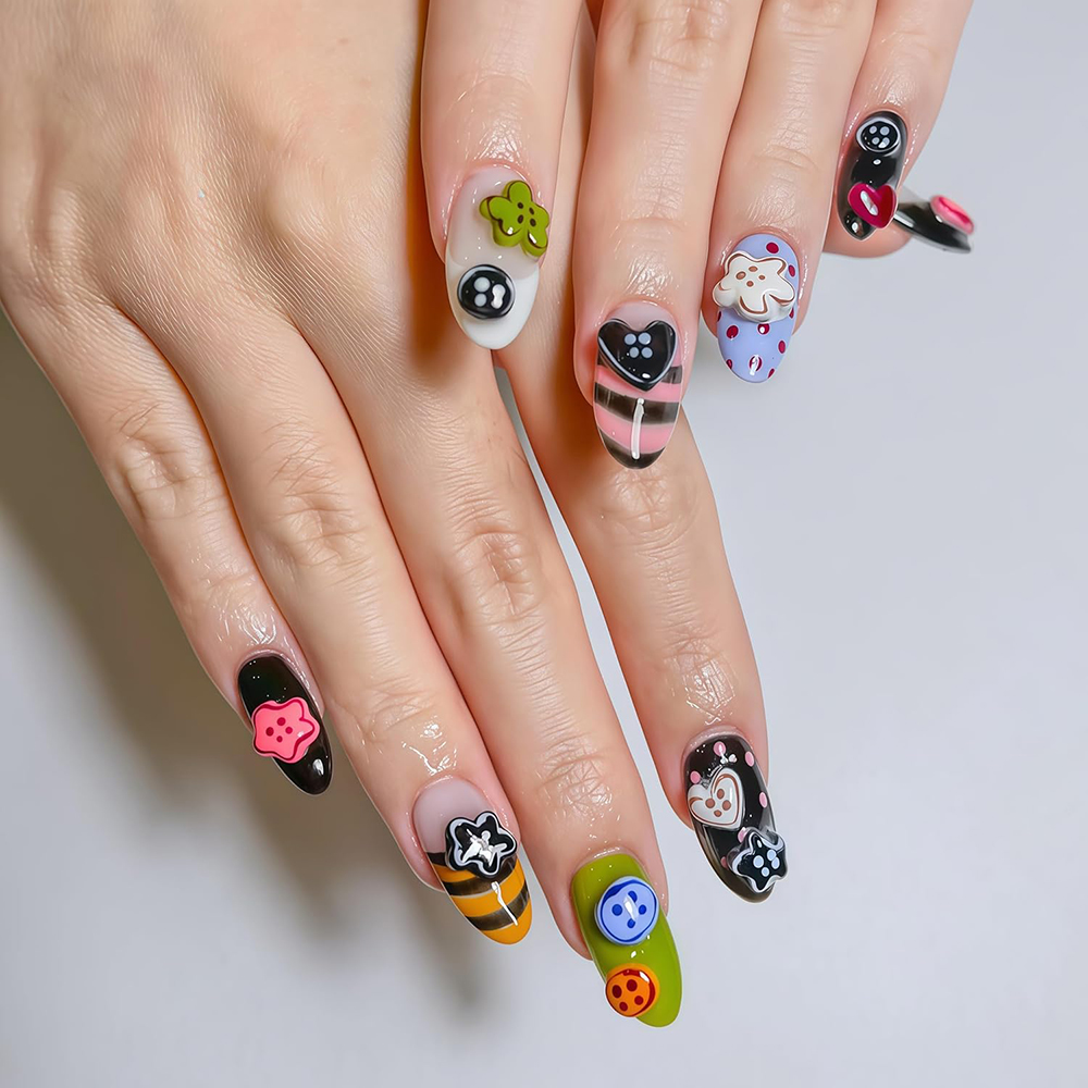 3D Buttons Nail Art Mold Silic - đánh giá và giá Resin Art Templates Free