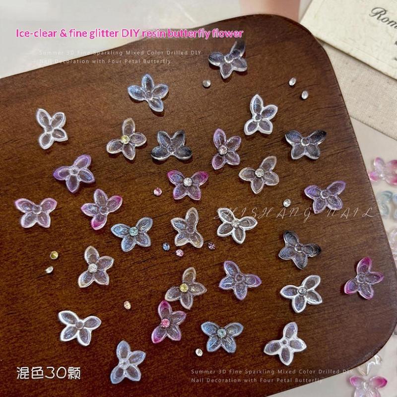*3D Glitter Resin Nail Art Dec - đánh giá và giá Resin Art Using Flowers