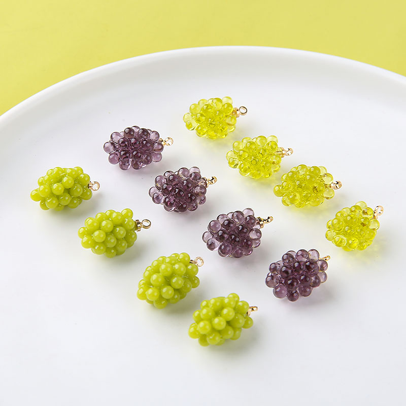 6pcs Cute Little Grapes Resin  - đánh giá và giá Resin Art Jewellery Kit