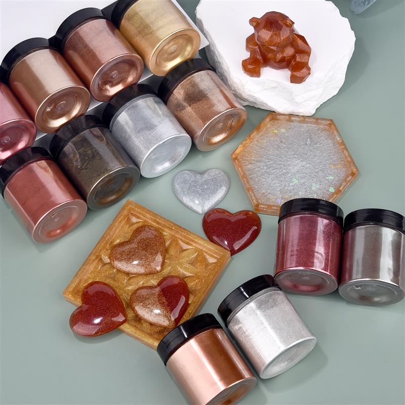 50g Shimmer Metallic Gold Silv - đánh giá và giá Resin Art Letters