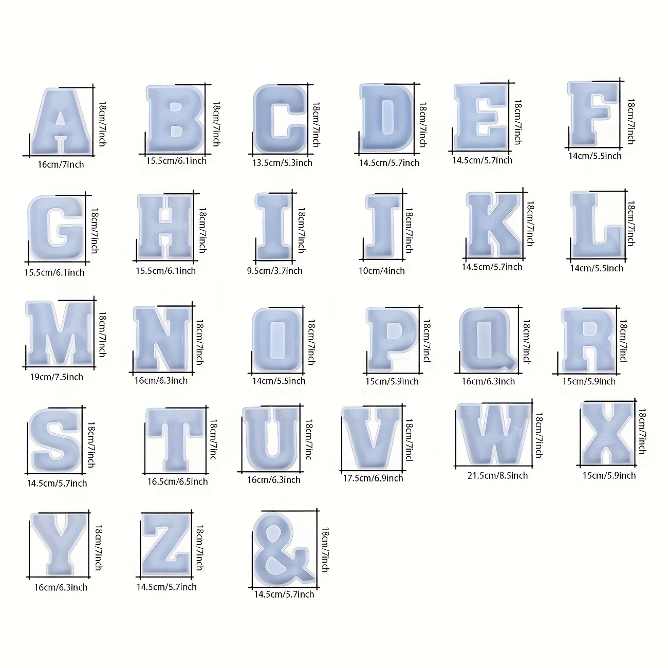 7-Inch Large Letter Resin Mold - đánh giá và giá Resin Art Letters