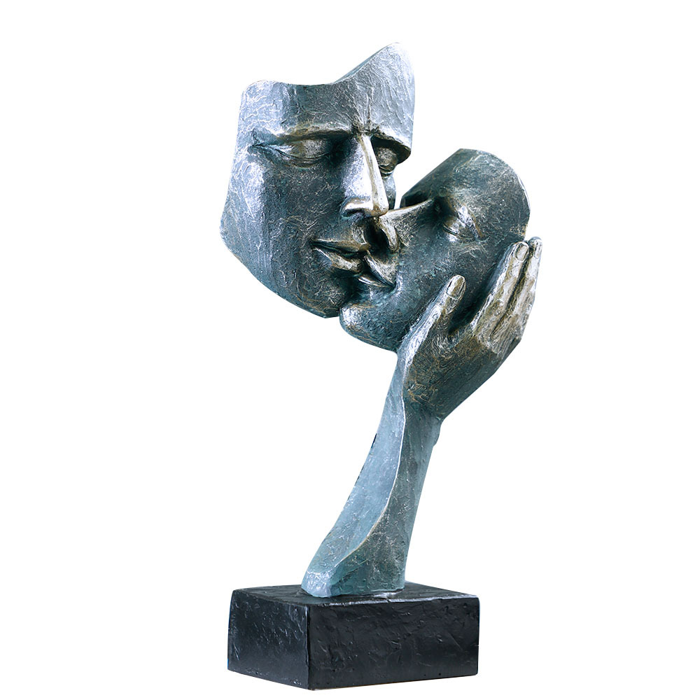 Kissing Face Mask Sculpture, H - đánh giá và giá Resin Art Unique Ideas