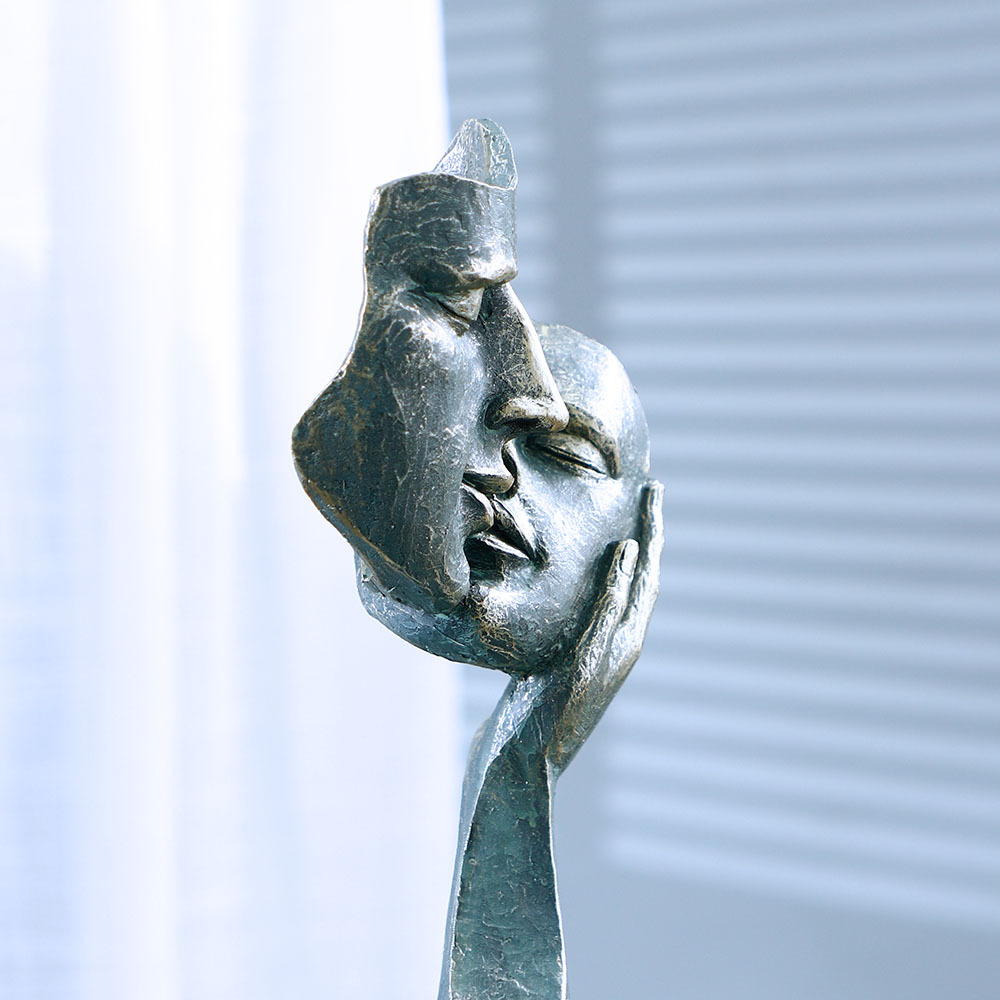 Kissing Face Mask Sculpture, H - đánh giá và giá Resin Art Unique Ideas