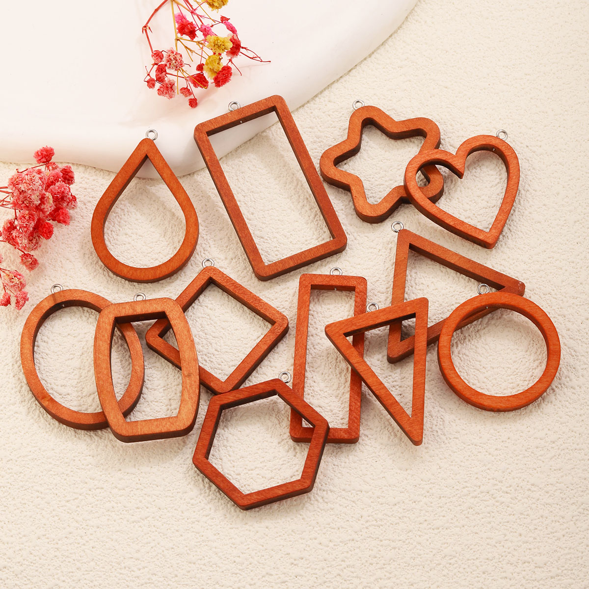 10PCS Triangle Rectangle Wood  - đánh giá và giá Resin Art Jewellery Kit