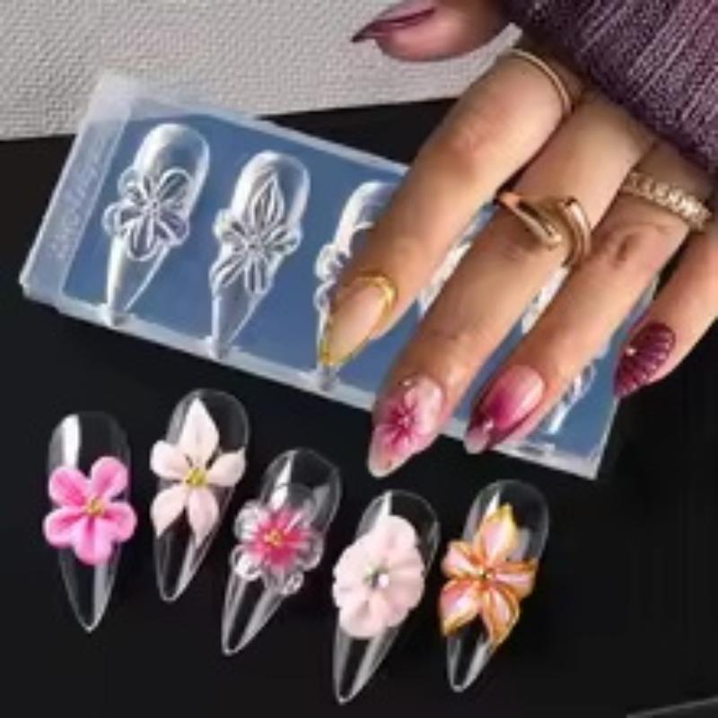 Silicone 3D Flower Nail Mold f - đánh giá và giá Resin Art Using Flowers