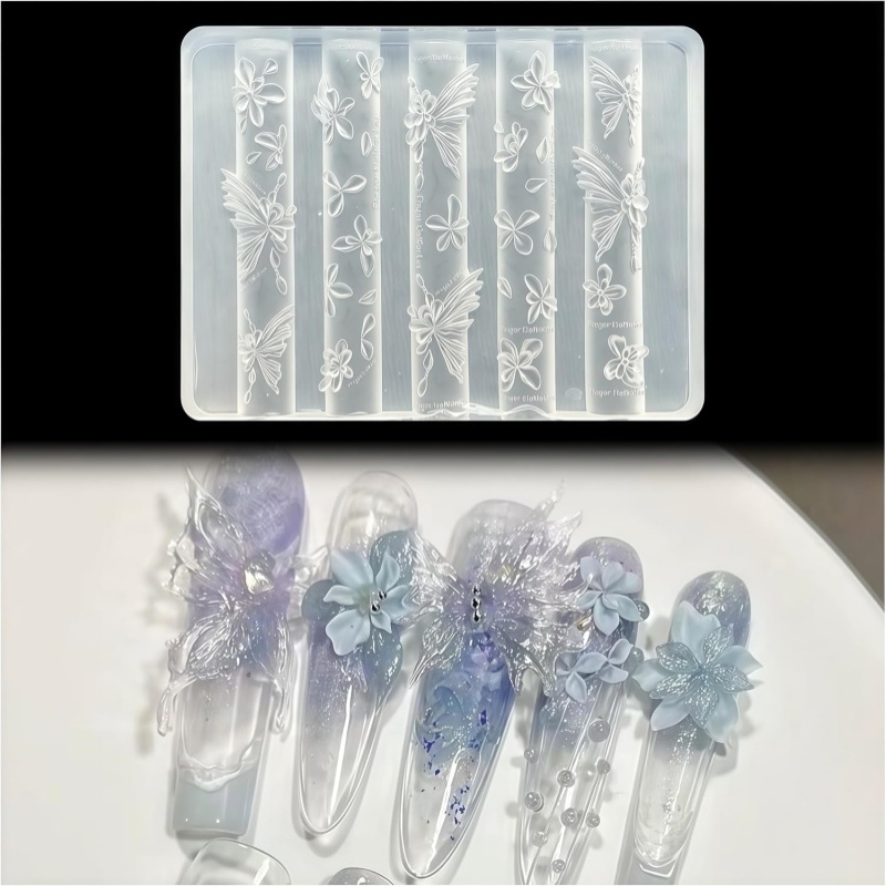 3D Butterfly Flower Gel Nail A - đánh giá và giá Resin Art Templates Free