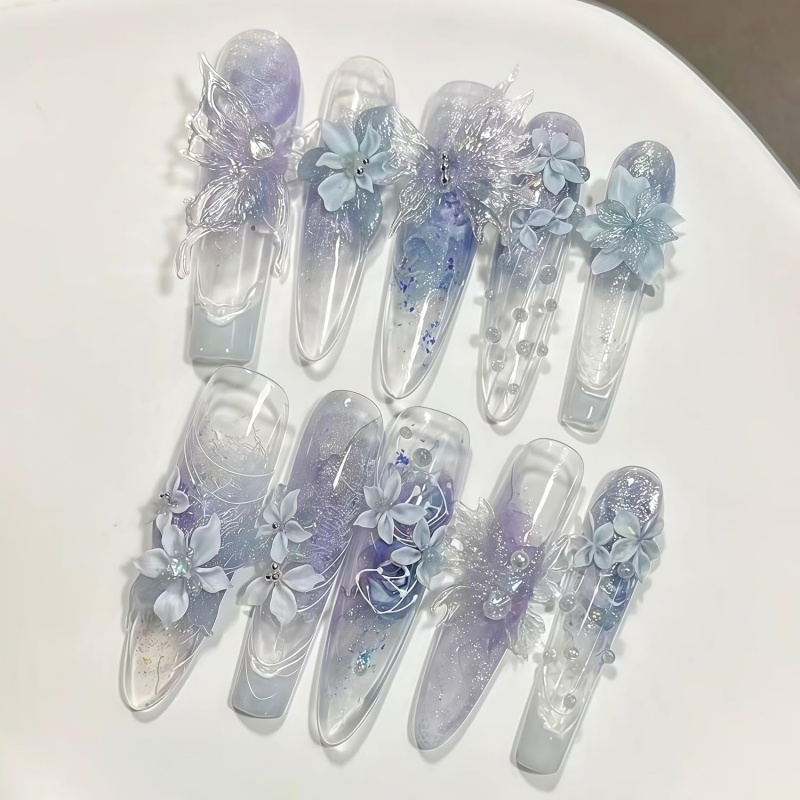 3D Butterfly Flower Gel Nail A - đánh giá và giá Resin Art Templates Free