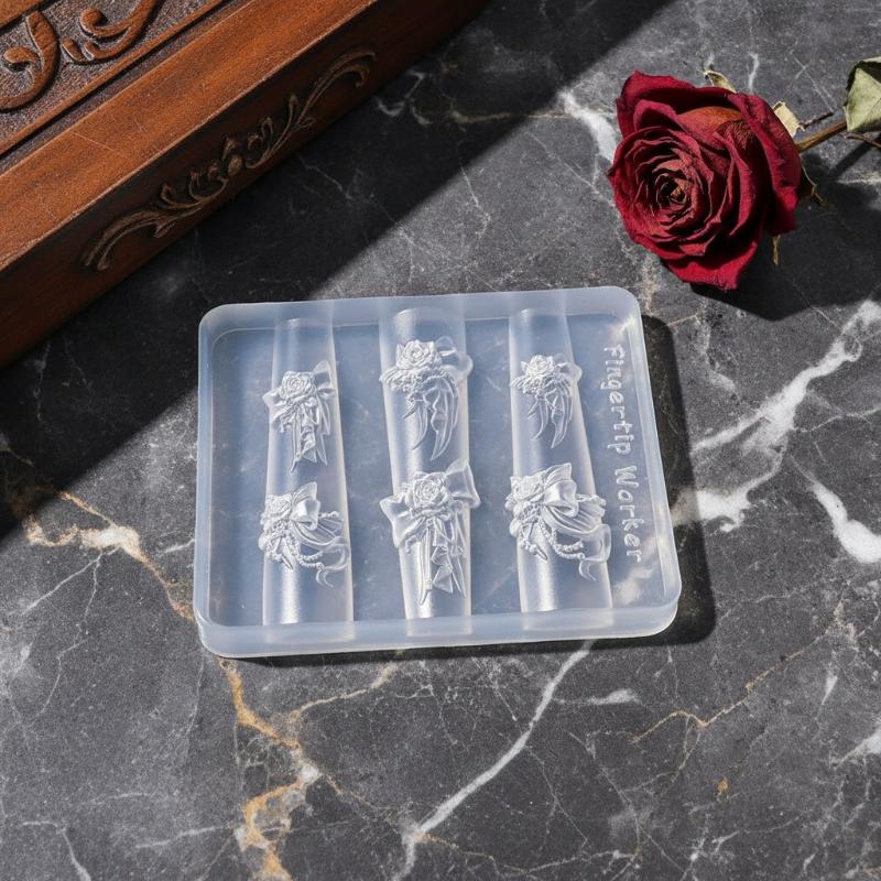 3D Silicone Flower Nail Mold L - đánh giá và giá Resin Art Templates Free