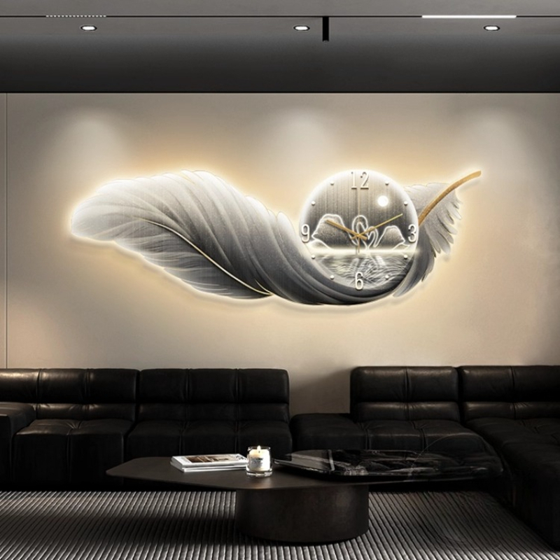 Nordic Luxury Wall Clock LED F - đánh giá và giá Resin Art Wall Clock