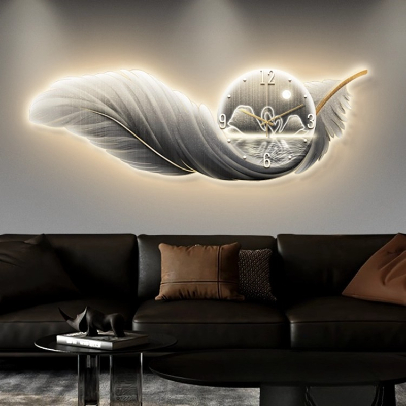 Nordic Luxury Wall Clock LED F - đánh giá và giá Resin Art Wall Clock